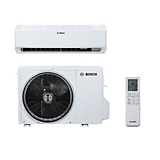 Bosch Climate 6101i varmepumpe 65 HE 6,5 kW. Luft/luft, Inde- & udedel. Hvid