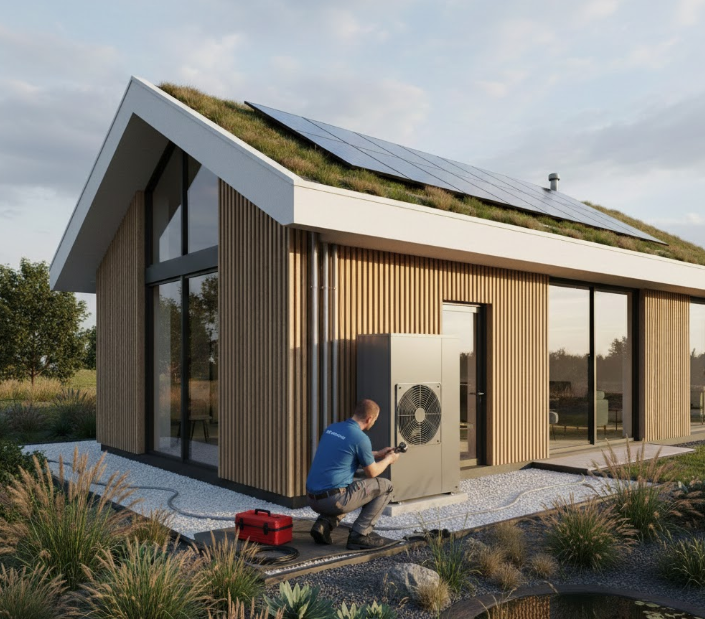 Installation af varmepumpe